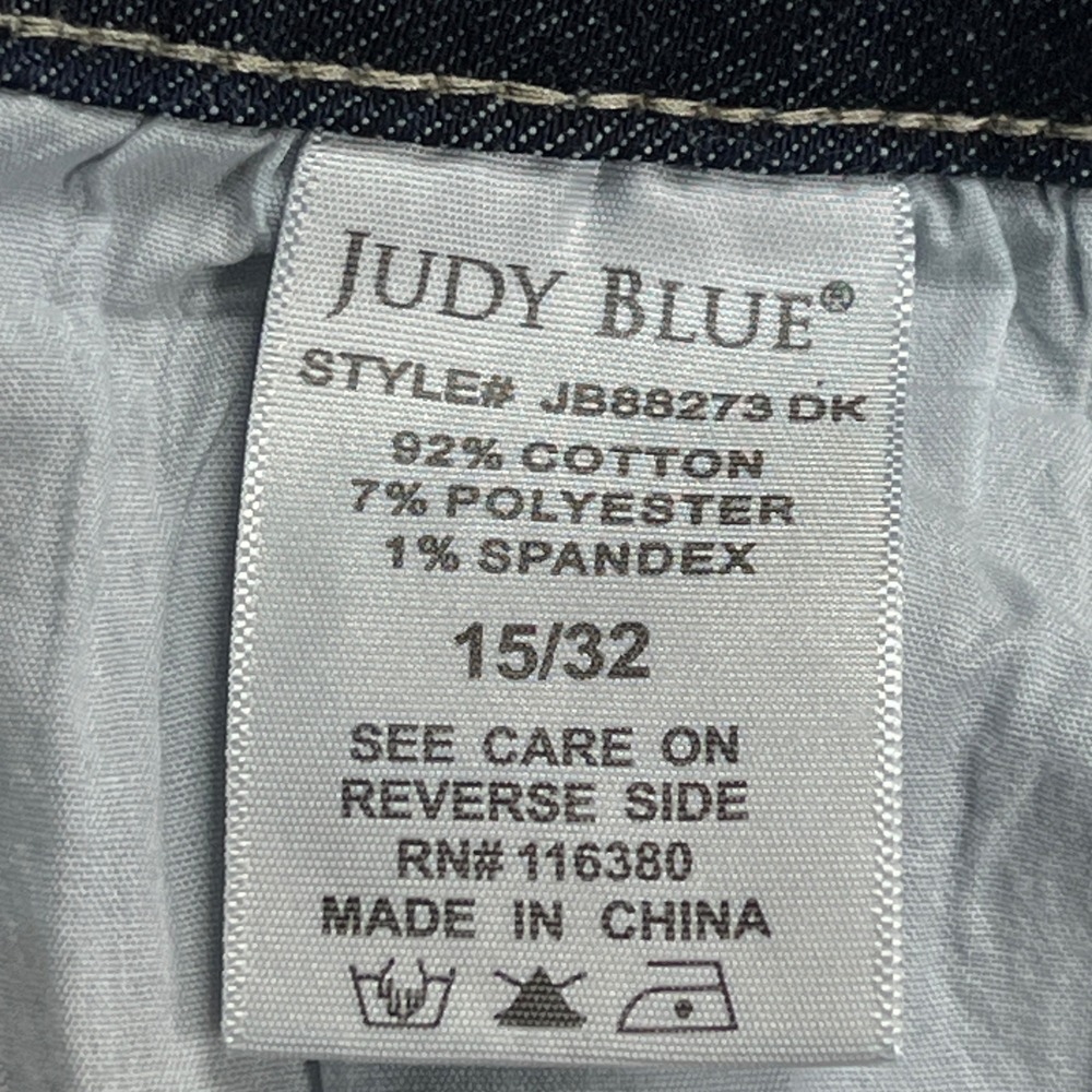 Judy Blue Mom Jeans Dark Wash High Rise Tapered Leg JB88273 DK Womens 15/32 - Picture 9 of 16